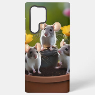 Drie Muizen In Bloempotten, Samsung Galaxy Hoesje