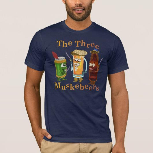 Drie muskebeers Funny Beer Pun T-shirt (Voorkant)