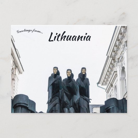 Drie muzen Litouws Nationaal Drama Theater Briefkaart (Voorkant)