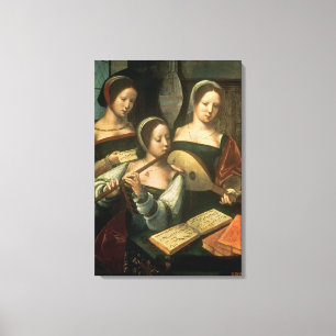Drie muzikanten canvas afdruk