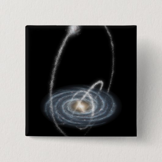 Drie nieuw ontdekte stromen vierkante button 5,1 cm (Voorkant)