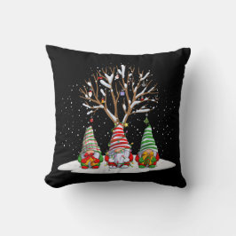 Drie Noordse gnomen en hun kerstboom Kussen