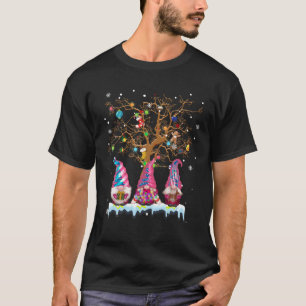 Drie Noordse Gnomes Winter Kerstmis Zweedse Elves T-shirt