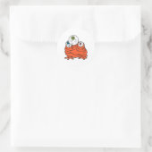 drie ogen monster ronde sticker (Tas)
