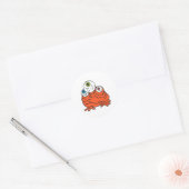 drie ogen monster ronde sticker (Envelop)