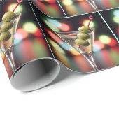 Drie olijven in een Martini glas Cadeaupapier (Rol Hoek)