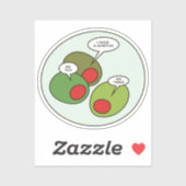 Drie olijven op maat gesneden vinyl Sticker (Vel)