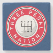 DRIE Onderzetter PEDAL NATION Stone (Voorkant)