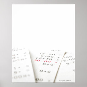 Drie ontvangstbewijzen op witte achtergrond. Er zi Poster