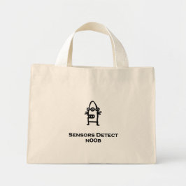 Drie oog bot sensoren detecteren n00b mini tote bag