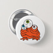 drie oogbollen monster ronde button 5,7 cm (Voorkant /achterkant)