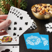 Drie open Japanse paraplu's Pokerkaarten (Insitu)
