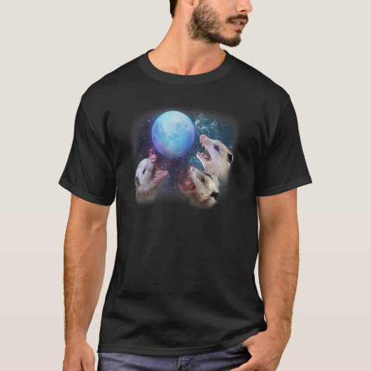 Drie Opossms'en op het moon Pet Opossum T-shirt (Voorkant)