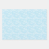 Drie oppervlaktekatronen sterren sneeuwholbessen inpakpapier vel (Voorkant 2)