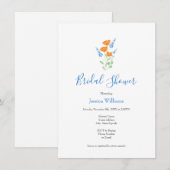 Drie oppies Waterverf Bouquet Kaart (Voorkant / Achterkant)