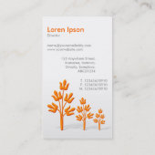 Drie Oranje bomen (verticaal) Visitekaartje (Achterkant)