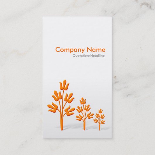 Drie Oranje bomen (verticaal) Visitekaartje (Voorkant)