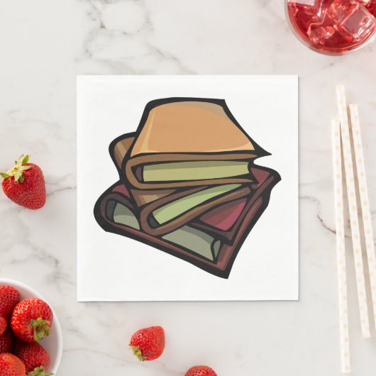 Drie oude Boeken gestapeld samen Servet (Insitu)