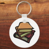 Drie oude Boeken gestapeld samen Sleutelhanger (Voorkant)