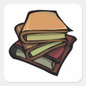 Drie oude Boeken gestapeld samen Vierkante Sticker (Voorkant)
