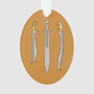 Drie oude Griekse zwaarden Ornament