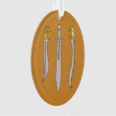 Drie oude Griekse zwaarden Ornament (voorkant)