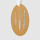 Drie oude Griekse zwaarden Ornament (voorkant)