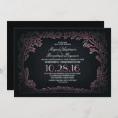 Drie paar rustieke vintage bruiloft uitnodigingen (Voorkant / Achterkant)