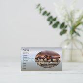 Drie paarden die in de oceaan ronddraaien visitekaartje (Staand voorkant)