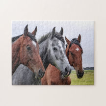 Drie paarden Jigzaag Puzzle
