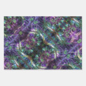 Drie Paarse Abstracte Kunst Inpakpapier Vel (Voorkant 3)