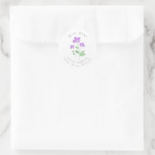 Drie Paarse Waterverf bloemen labels (Tas)