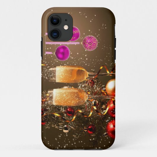 Drie Paarse zalen met champagne Case-Mate iPhone Case (Achterkant)