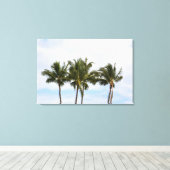 Drie palmbomen canvas afdruk (Insitu (Houten vloer))