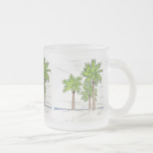 DRIE PALMS mok (gevorst glas)