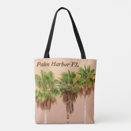 Drie Palms-schoudermachine-Canvas tas (Achterkant)