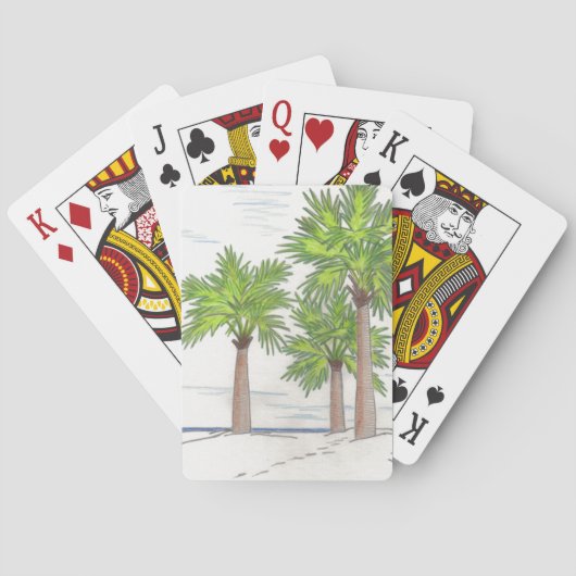 DRIE PALMS-speelkaarten Speelkaarten (Achterkant)