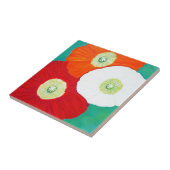 Drie papavers schilderen tegeltje (Zijkant)