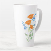 Drie papies Waterverf Bouquet Latte Mok (Rechterhoek)