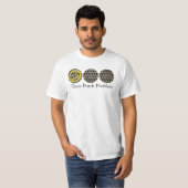 Drie patchprobleem t-shirt (Voorkant volledig)
