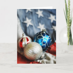 Drie Patriottische Ornamenten Feestdagen Kaart