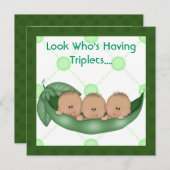 DRIE PEAS IN EEN DRIE DRIE DRIEVOUDIGE DRIEËN IN E KAART (Voorkant / Achterkant)