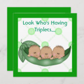 DRIE PEAS IN EEN DRIE DRIE DRIEVOUDIGE DRIEËN IN E KAART (Voorkant / Achterkant)