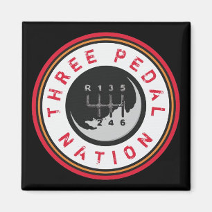 DRIE PEDAL NATION Magnet Magneet