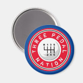 DRIE PEDAL NATION Magnet Magneet (Voorkant / Achterkant)