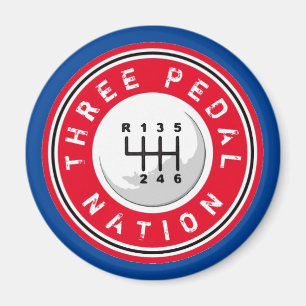 DRIE PEDAL NATION Magnet Magneet
