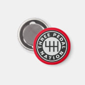 DRIE PEDAL NATION Magnet Magneet (Voorkant / Achterkant)