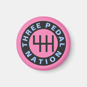 DRIE PEDAL NATION Magnet Magneet