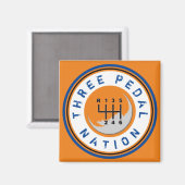 DRIE PEDAL NATION Magnet Magneet (Voorkant / Achterkant)