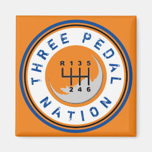 DRIE PEDAL NATION Magnet Magneet